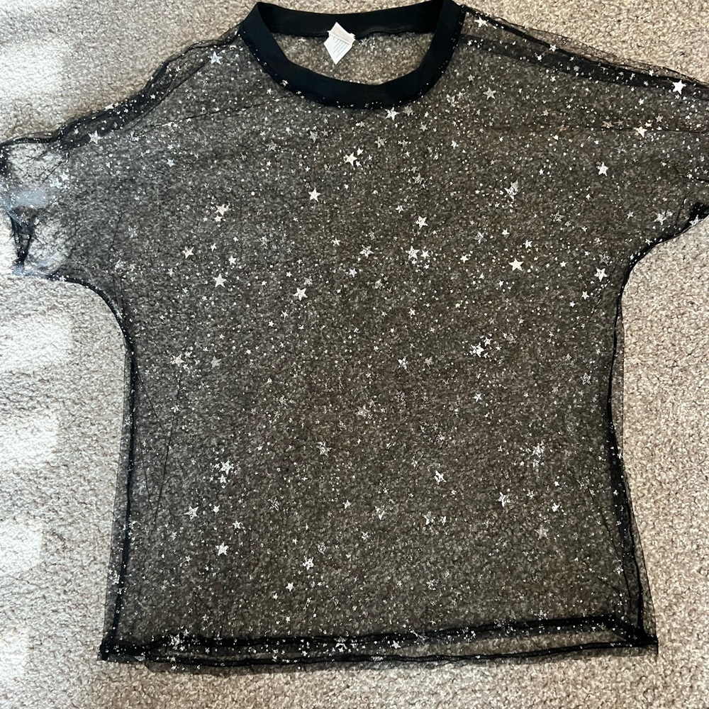I heart raves mesh top